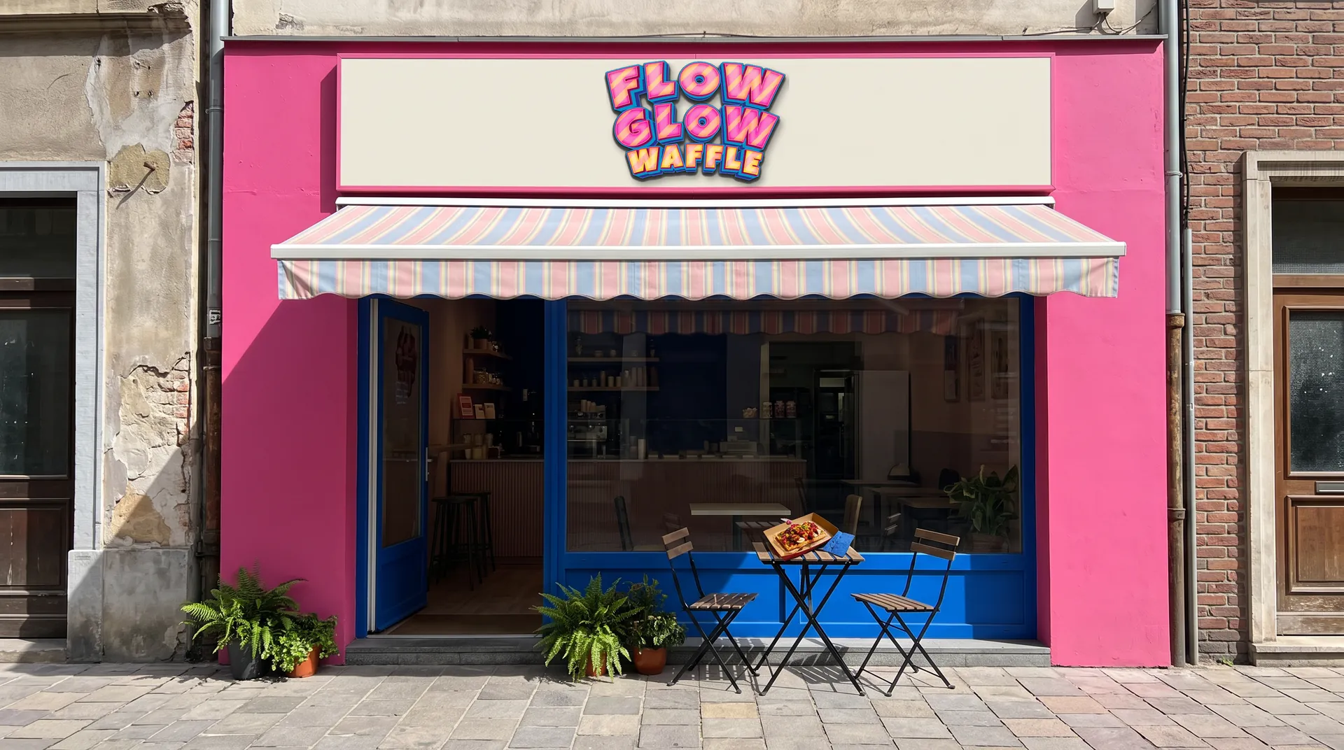 FLOW GLOW WAFFLE dükkân cephesi